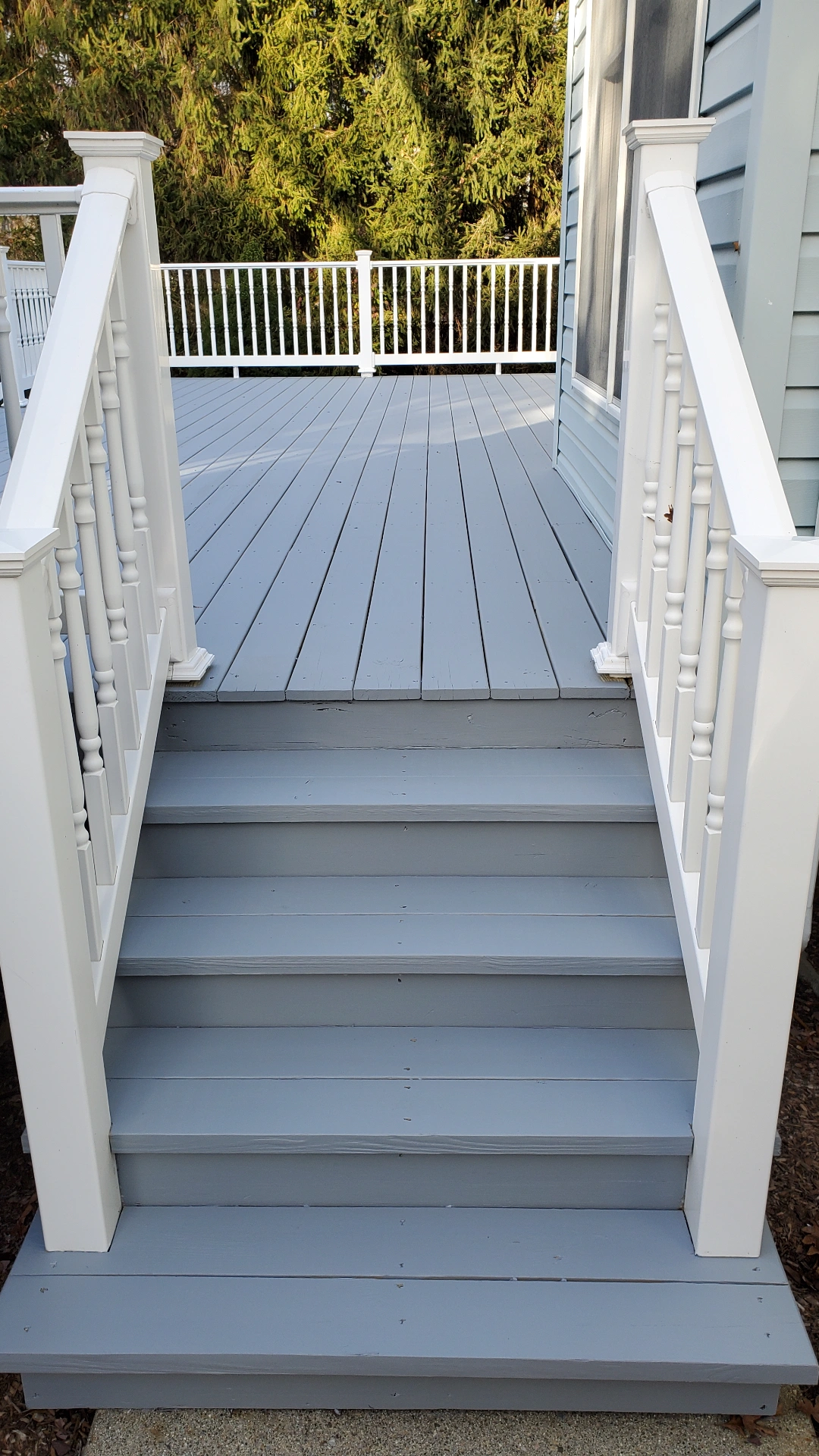 Painting a Deck with a Modern Color Scheme in Oak Ridge, NJ